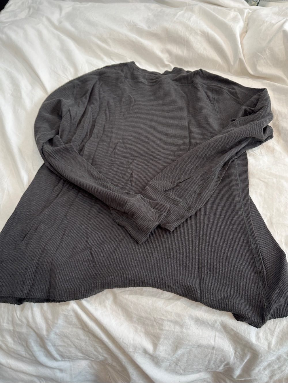 Ralph Lauren RRL Charcoal Waffle-Knit Crewneck Sweater - Picture 3 of 3